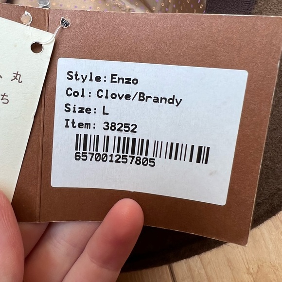 NWT Helen Kaminski Enzo Clove/Brandy Brown Felt Fur Fedora Hat - Picture 8 of 16